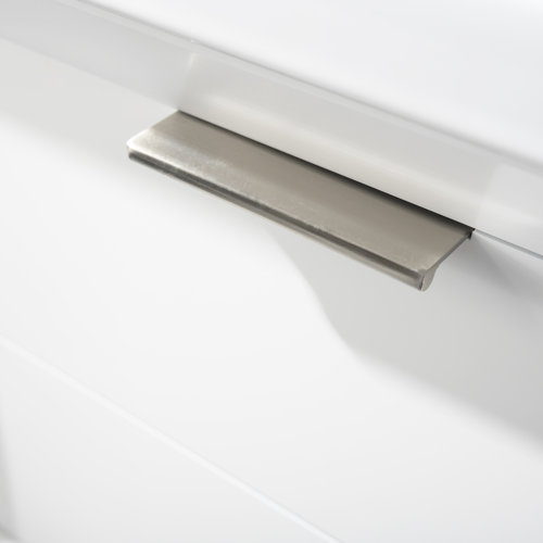 Everly Quinn Draven 20.39'' Wall Mounted Single Bathroom Vanity with Porcelain Top & Reviews